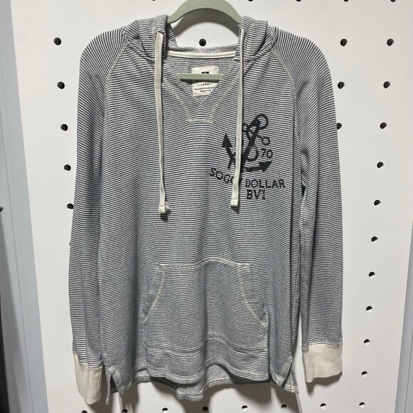 Grey Hoodie with Tie Strings Size Large - Picture 1 of 3